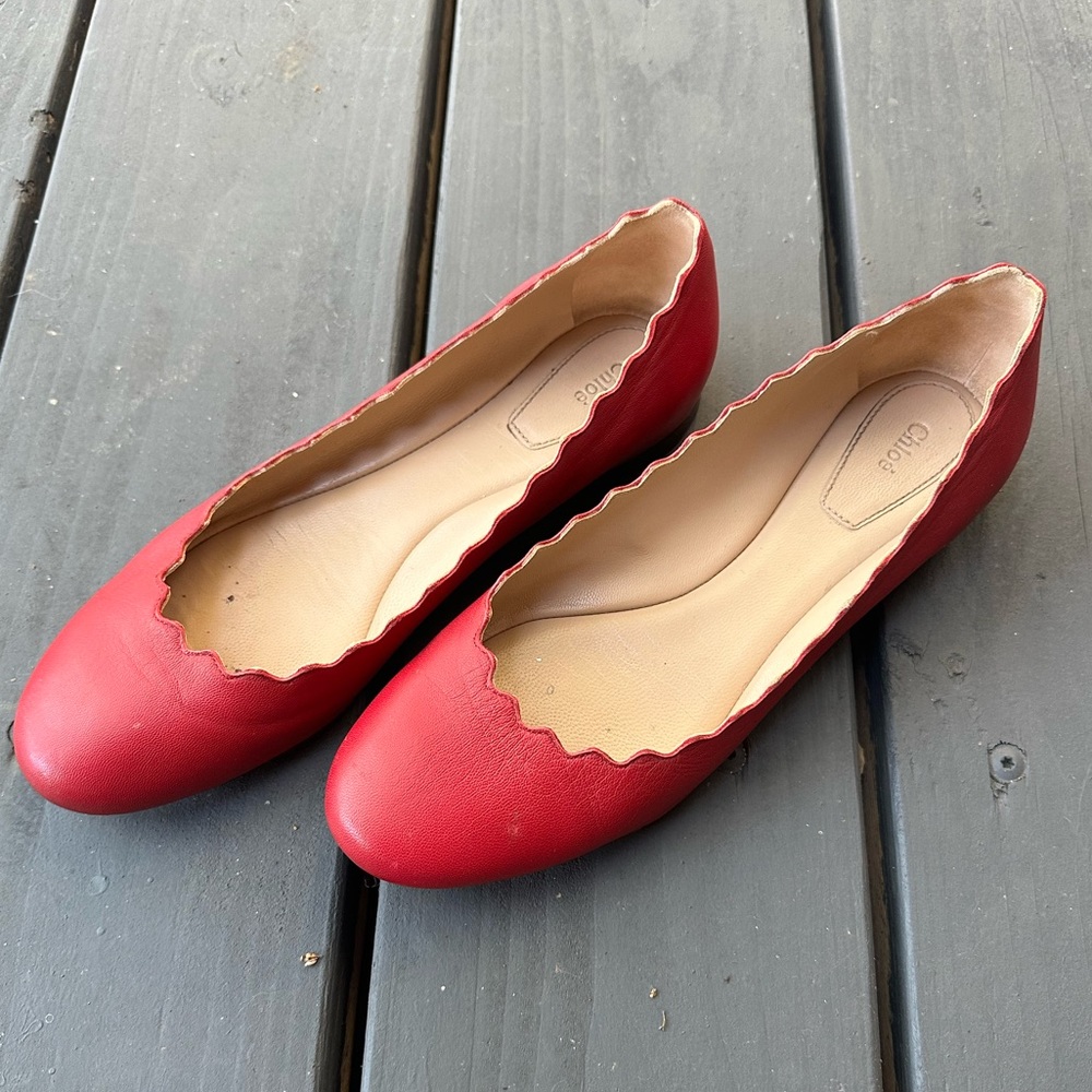 Chloe Scalloped Flats size 6